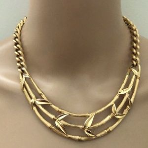 Vintage Bamboo Choker Necklace
